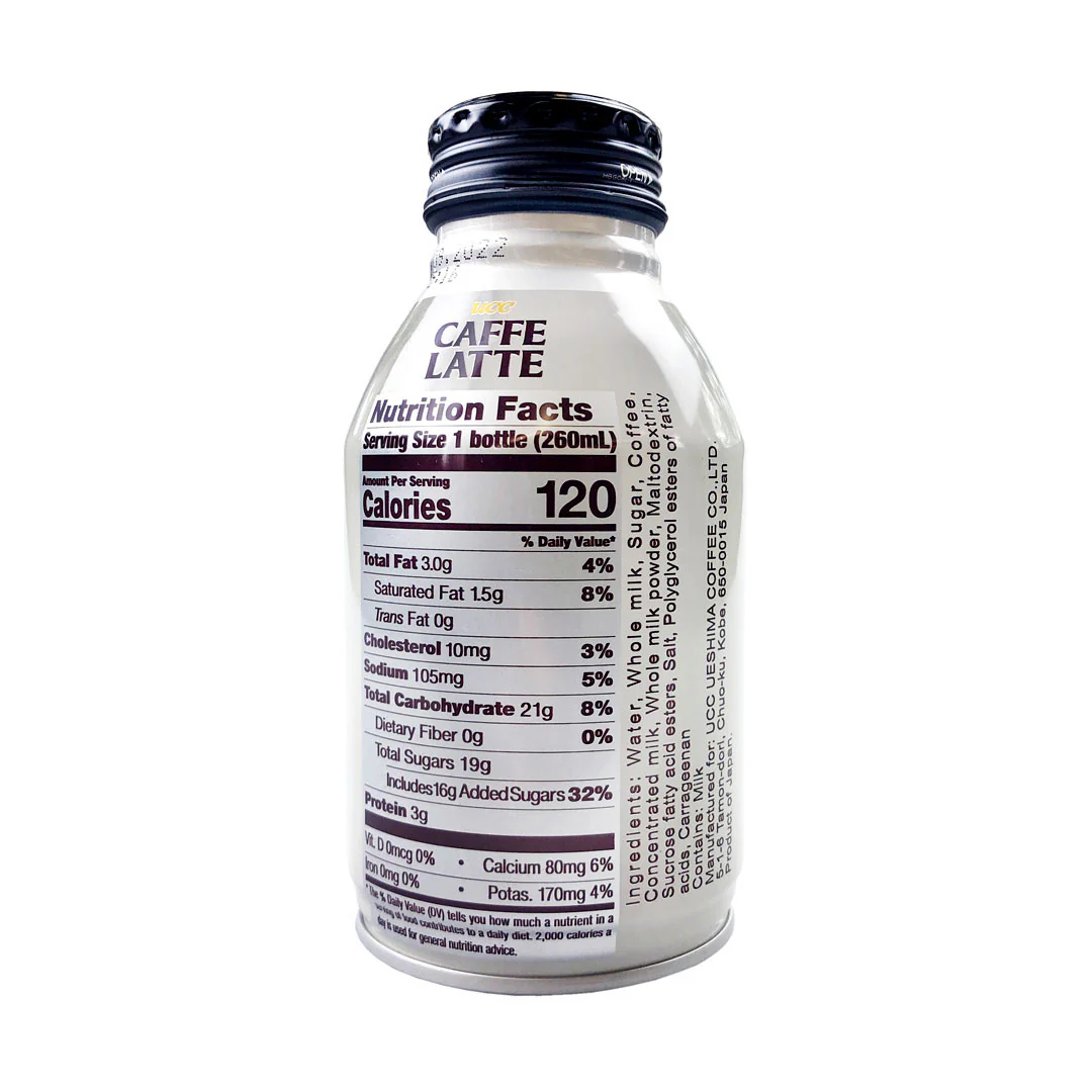 UCC Caffe Latte Rich & Creamy 8.79 fl oz (260ml) x 24 cans - Image 2