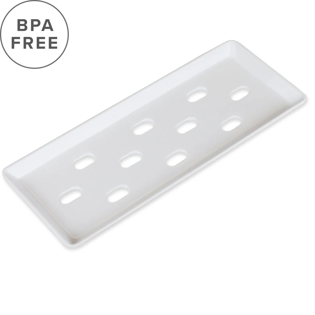 White Melamine Sushi Neta Plate 8.75" x 3.5"
