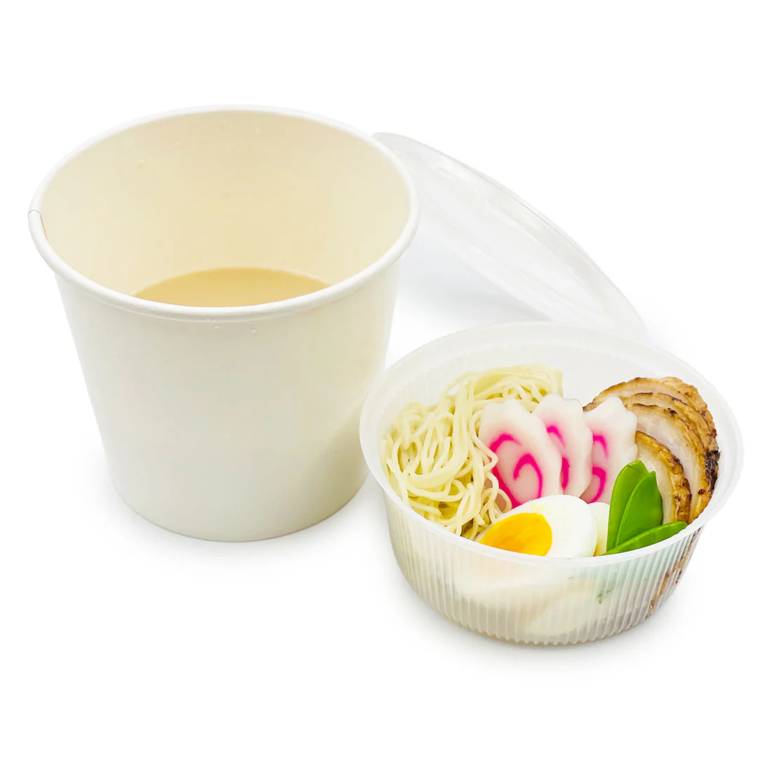 White Paper Waterproof Takeout Bowl 40 fl oz / 5.5" dia (600/case) - No Lids - Image 3