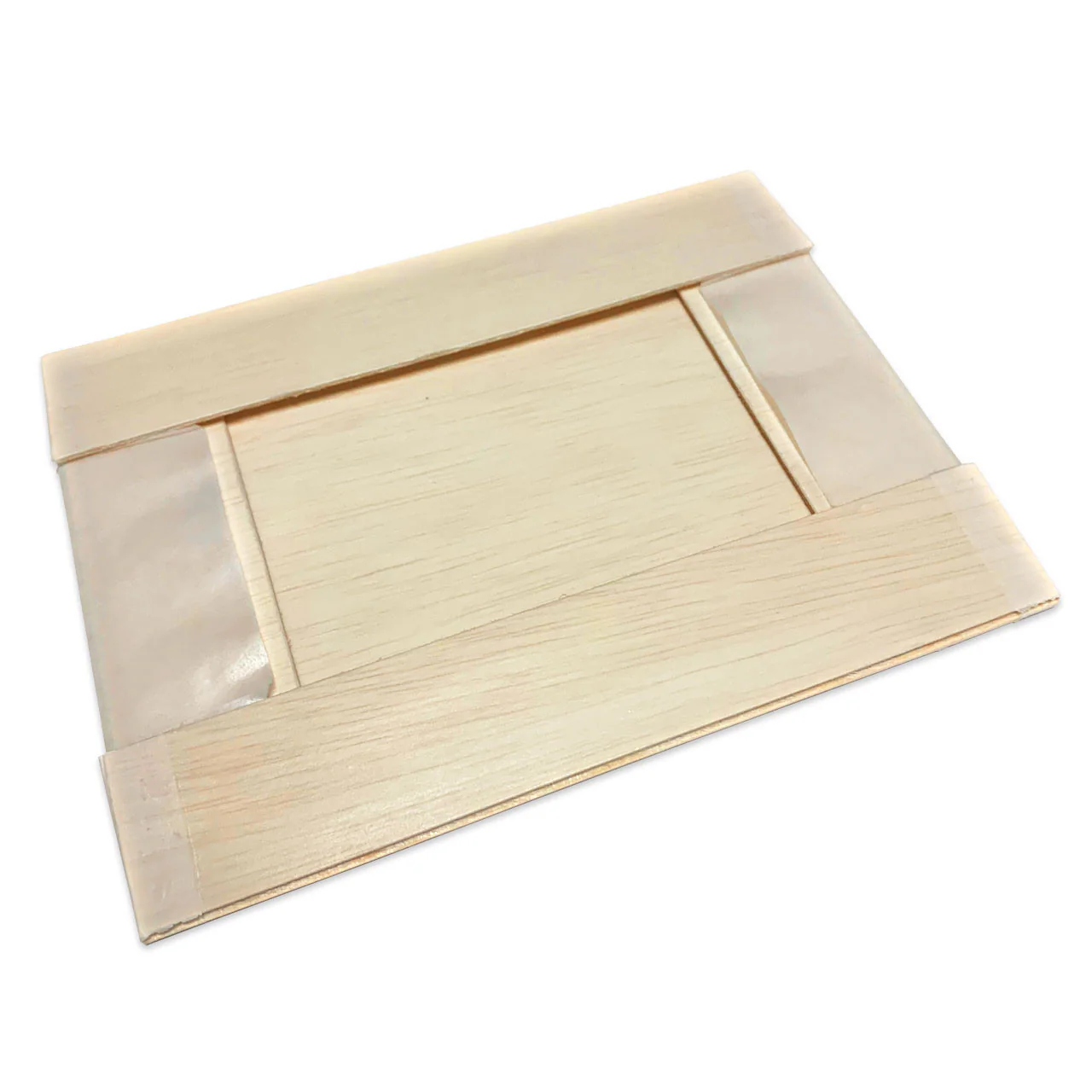 Wooden Rectangular Takeout Bento Box 7.68" x 5.71" (500/case) - No Lid - Image 3