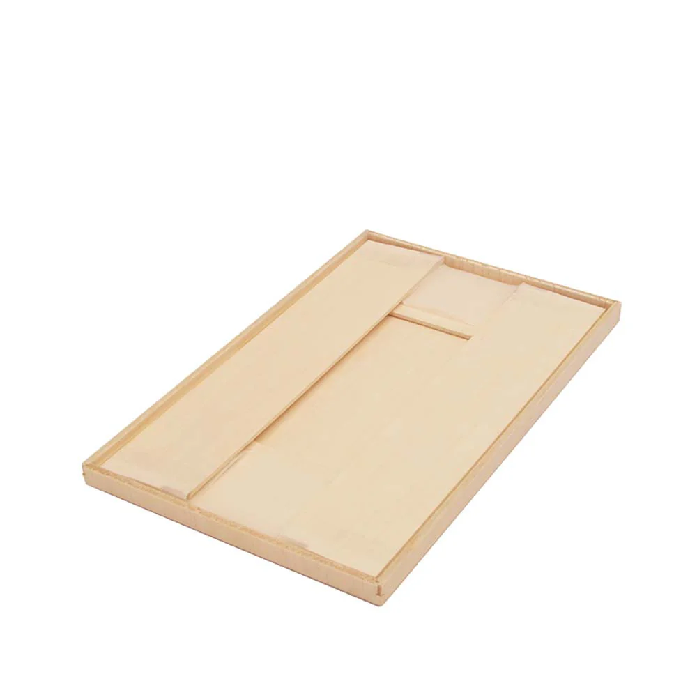 Coco Wooden Rectangular Takeout Bento Box Small 6.7" x 4.3" w/ Lid (25 sets) - Image 3