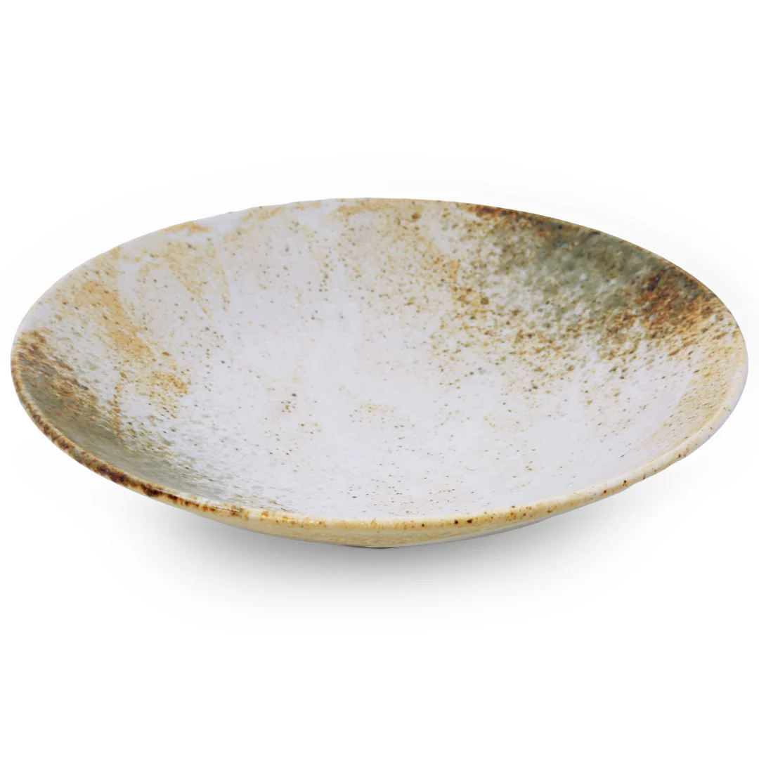 Yukishino Moss White Serving Deep Plate 11.02" dia - Image 3