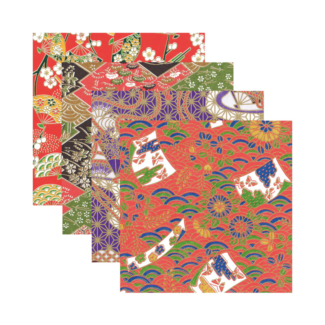 Yuzen Chiyogami Decorative Papers 4.75" x 4.75" 100 Sheets - Image 2